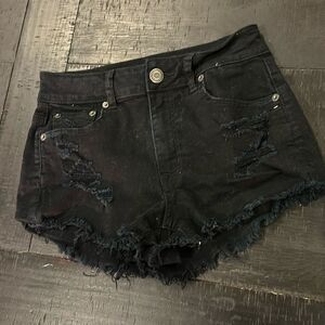 American Eagle Black Distressed High Rise Festival Size 2​​​​​​​